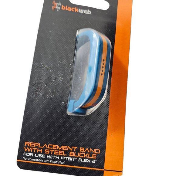 🪻BOGO🪻 2 Blackweb Replacement‎ Bands with Steel Buckles for Fitbit Flex 2 - Picture 8 of 9